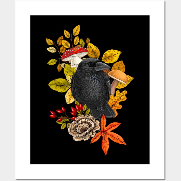 Autumn raven Wall Art by katerinamk